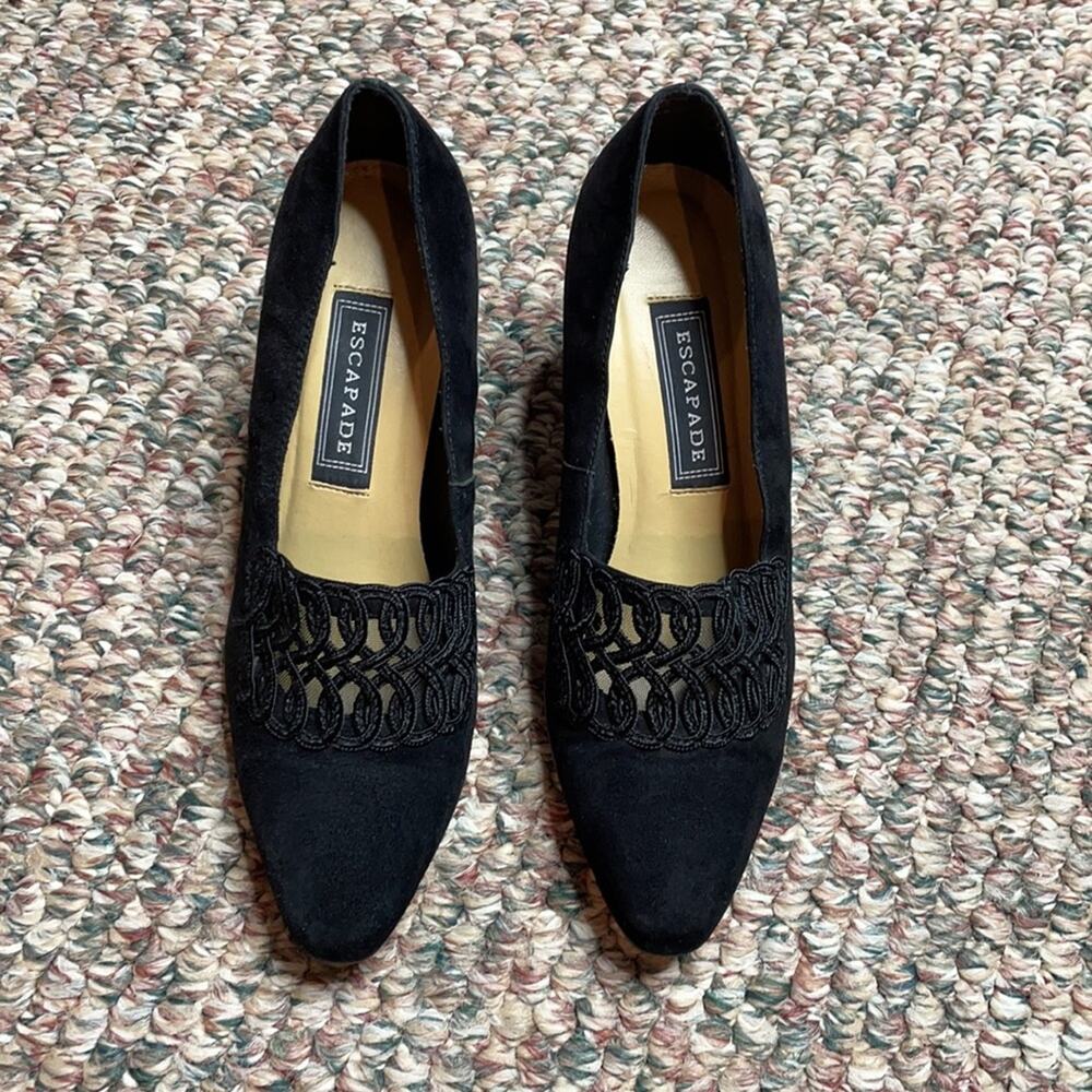 Escapade leather black 3 inch heels - Picture 3 of 9
